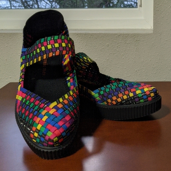bernie mev. Shoes - Bernie mev.  Rainbow elastic platform shoes